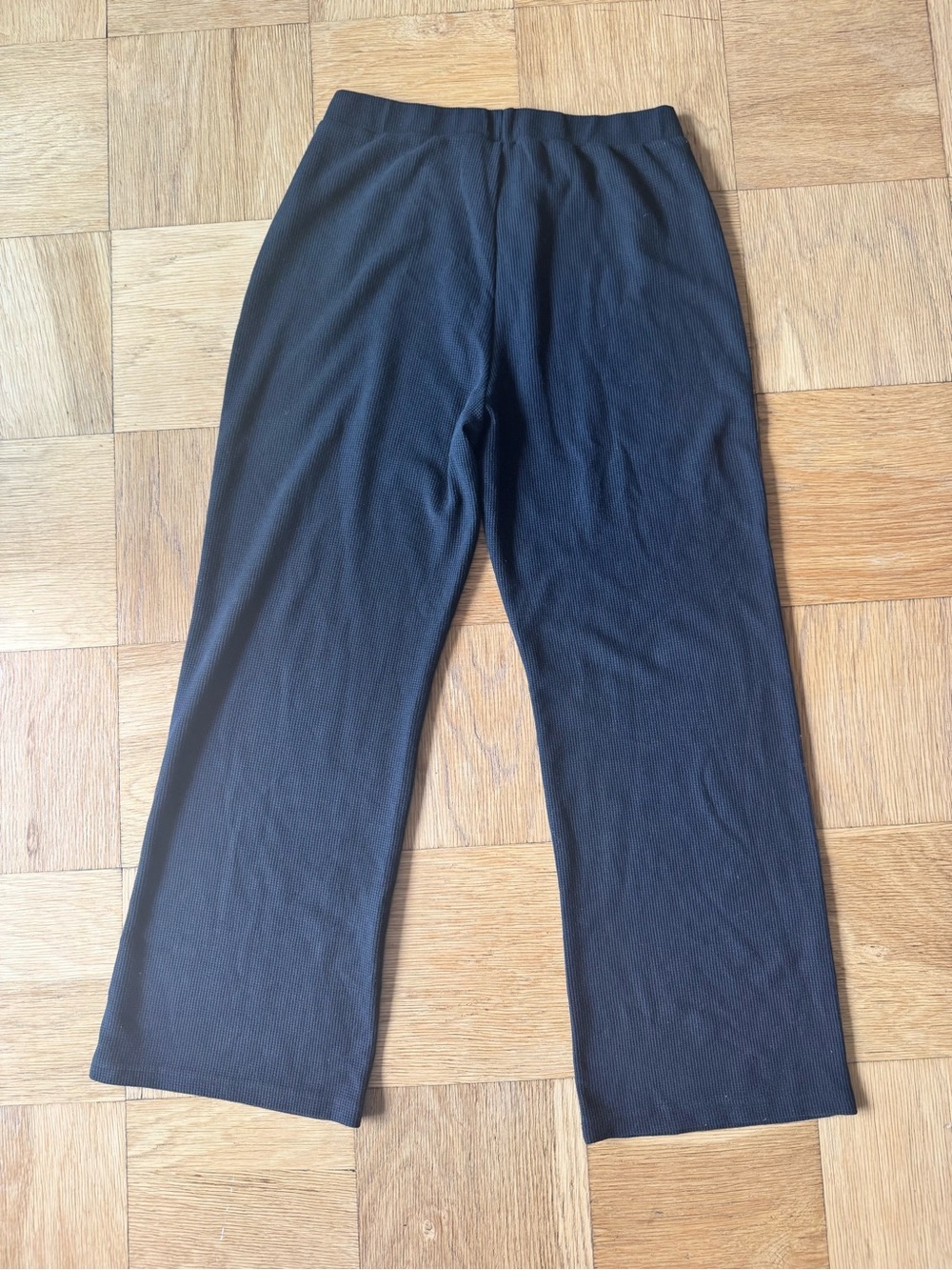 Comfrt Waffle Knit Lounge Pants XL Pajama Cozy Casual Black Elastic Waist - Picture 2 of 8